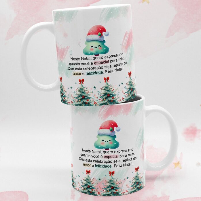 Artes Canecas Natal Aquarelado - Png