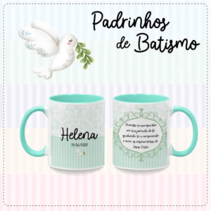 Artes Canecas Padrinhos de Batismo - Png