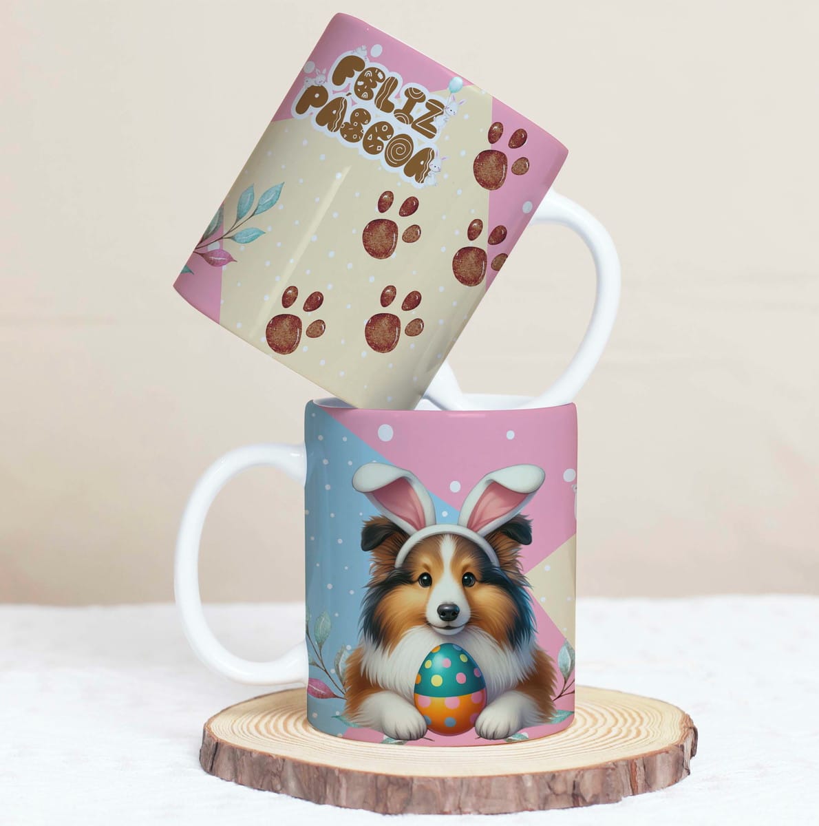 30 Artes Caneca Páscoa Pets para Sublimação 3 30 Artes Caneca Páscoa Pets para Sublimação - Imagem 3