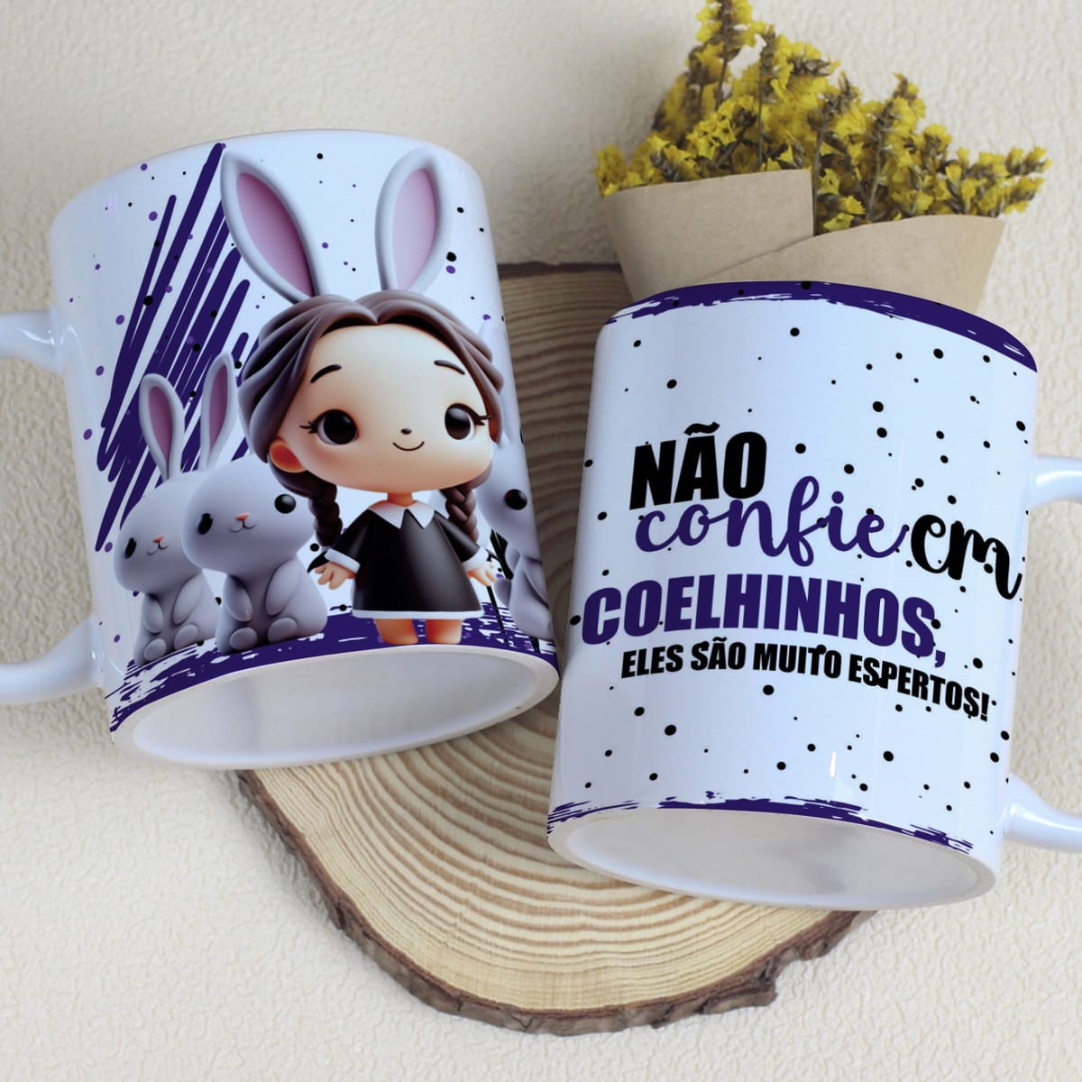 Kit Artes Caneca Páscoa Wandinha Arquivo Digital 2 Kit Artes Caneca Páscoa Wandinha Arquivo Digital - Imagem 2