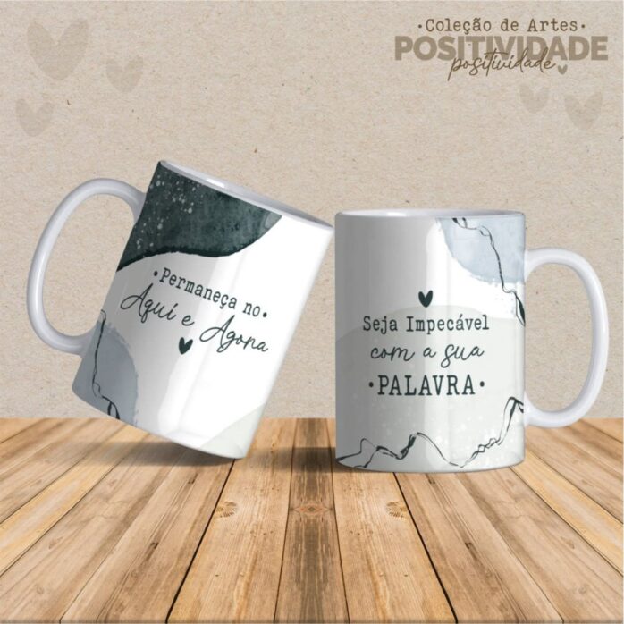 Artes Canecas Positividade- Arquivo Digital Sublimar