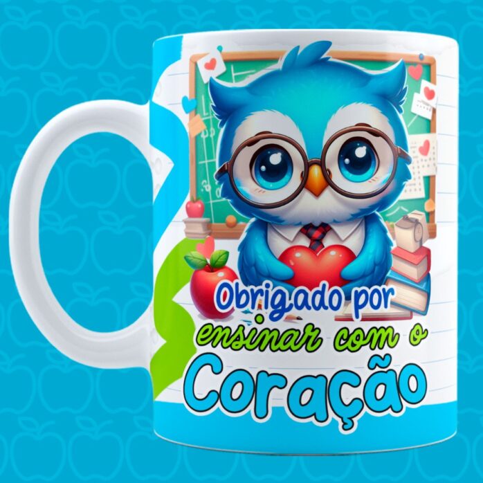 Artes Canecas Professores Corujinhas
