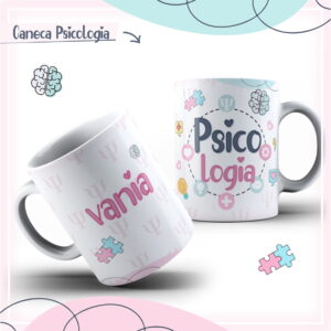 Artes para Caneca Psicologia Arquivo Editável 8 artes canecas psicologia arquivo digital