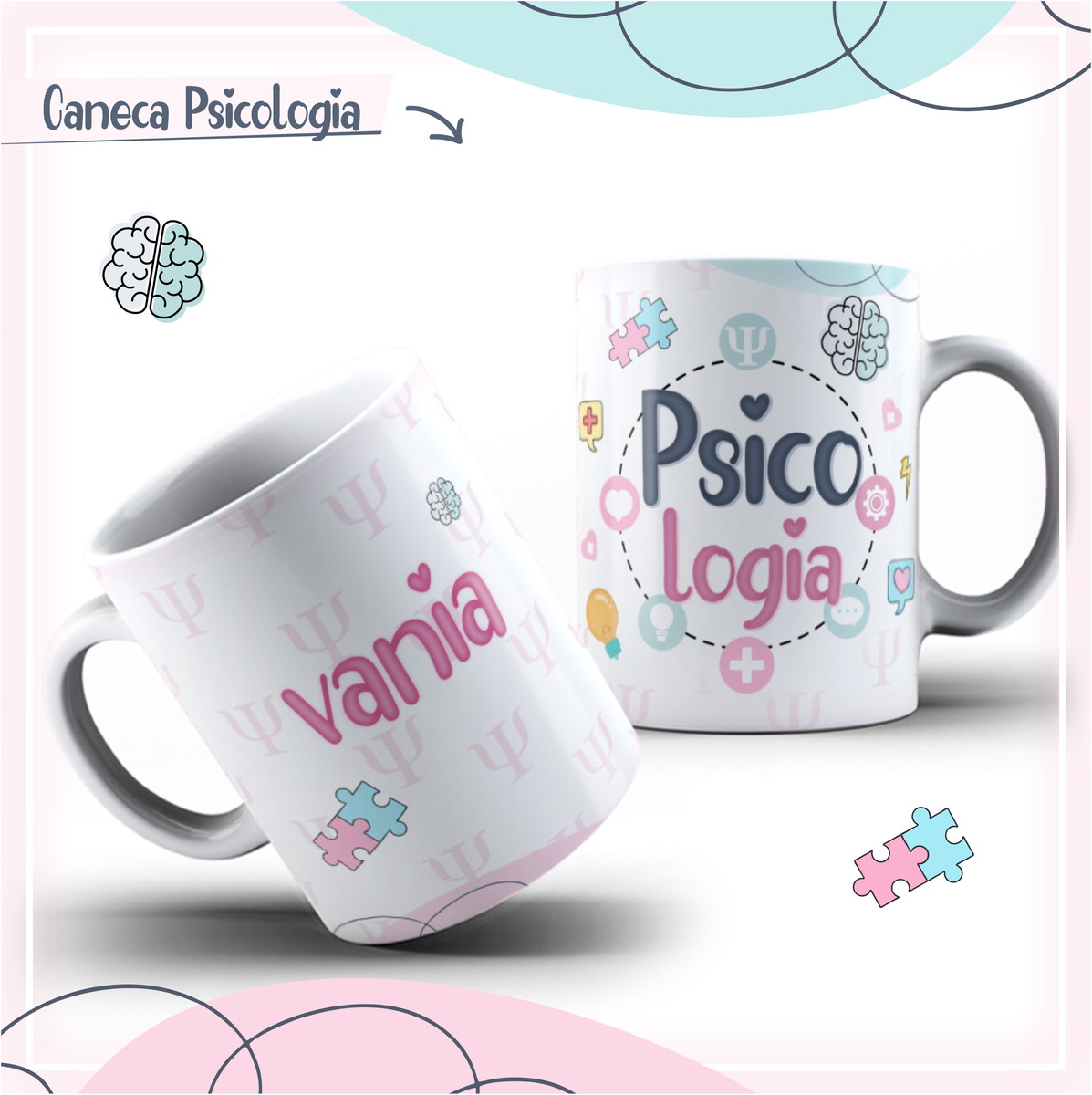 Artes para Caneca Psicologia Arquivo Editável 1 Artes para Caneca Psicologia Arquivo Editável