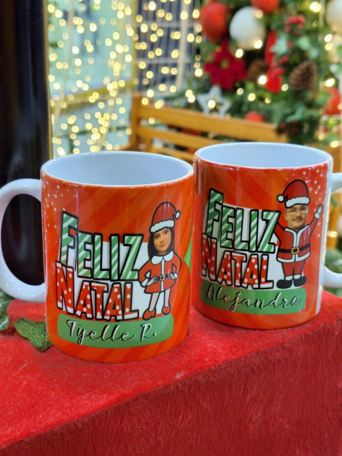 Artes Canecas Rostos Divertidos Natal 2024 - Png