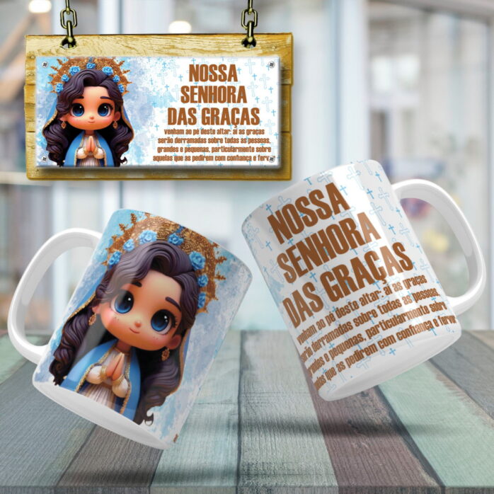 Artes Canecas Santos Católicos - Jpg