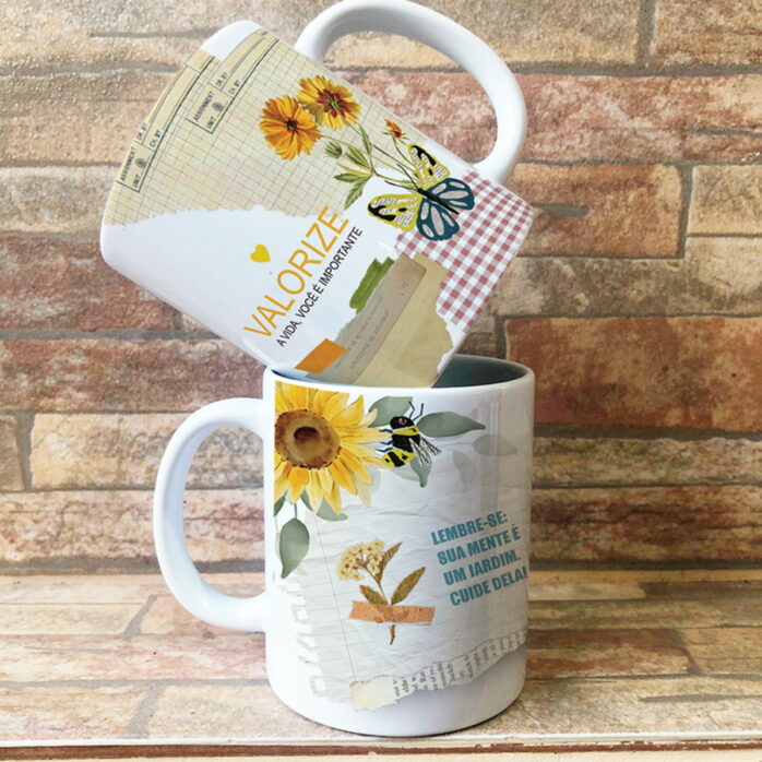 Artes Canecas Setembro Amarelo Girassol
