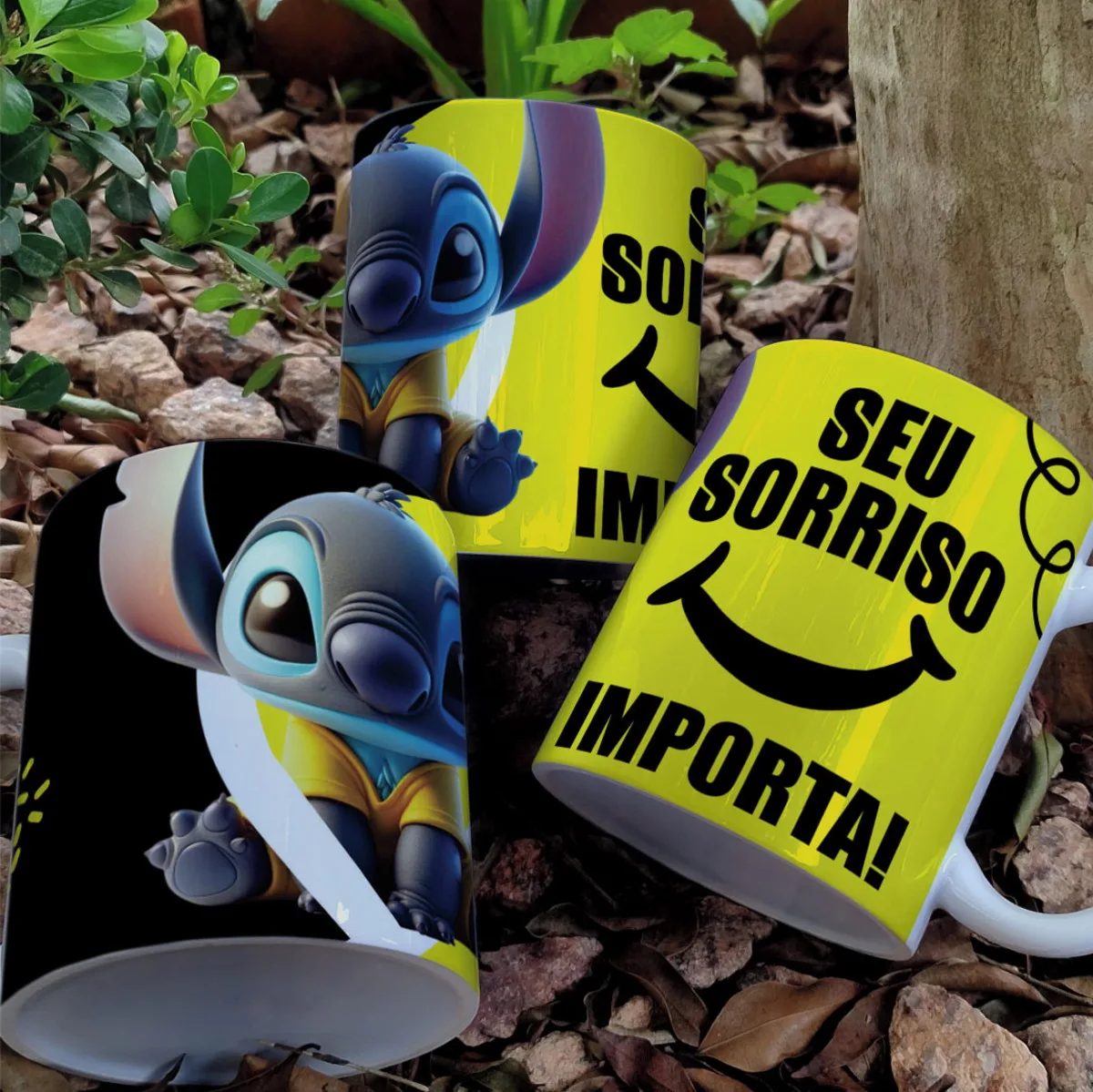 Artes Canecas Setembro Amarelo Stitch