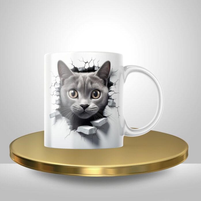 Artes Digitais Canecas Gatinhos 3d em Png