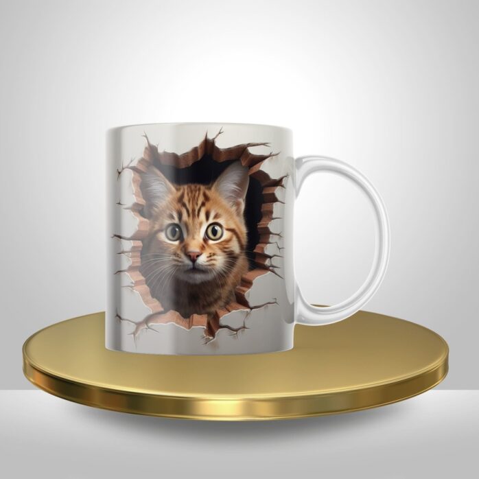 Artes Digitais Canecas Gatinhos 3d em Png