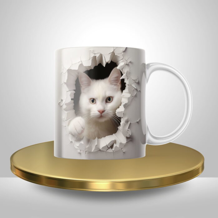 Artes Digitais Canecas Gatinhos 3d em Png