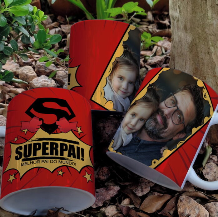Artes Digitais Canecas Pais Herois Png e Corel