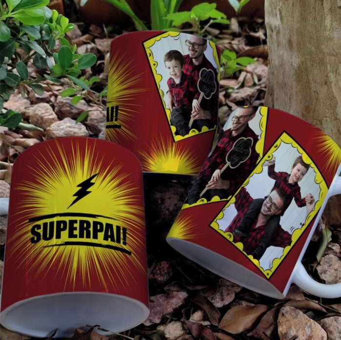 Artes Digitais Canecas Pais Herois Png e Corel