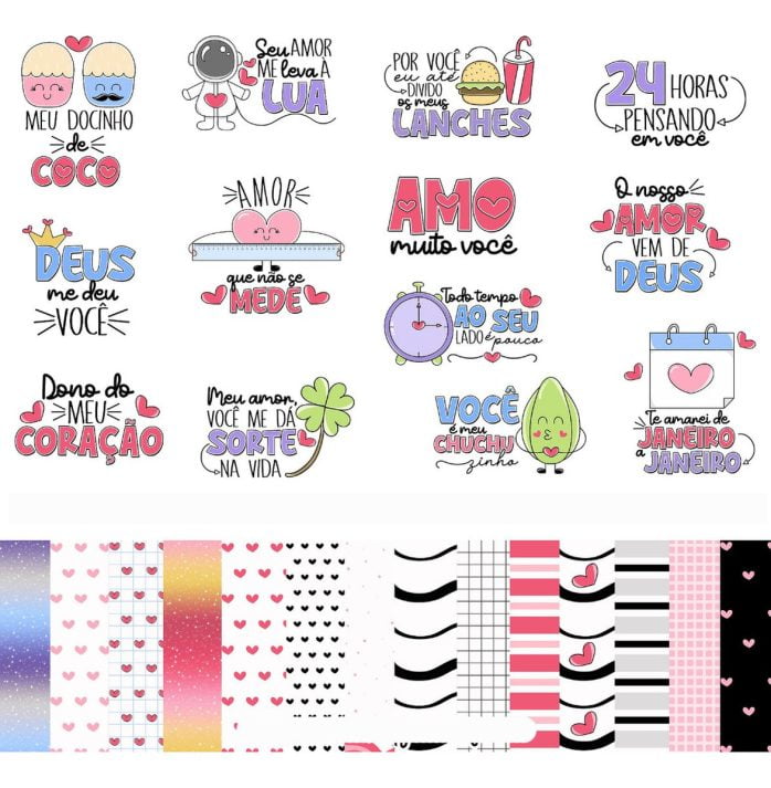 Artes Digitais Dia Namorados Papelaria Personalizada Mimos