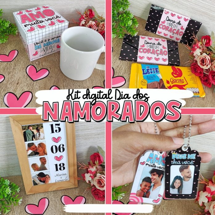 Artes Digitais Dia Namorados Papelaria Personalizada Mimos