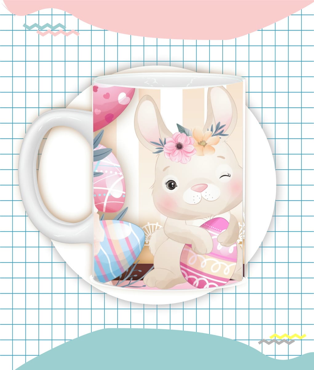 Artes Digitais para Caneca de Páscoa com Sublimação 3 Artes Digitais para Caneca de Páscoa com Sublimação