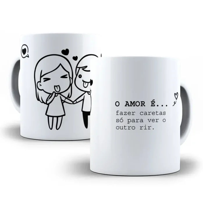 Artes Editáveis de Canecas Amorosas para Namorados