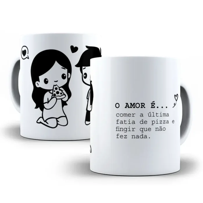 Artes Editáveis de Canecas Amorosas para Namorados