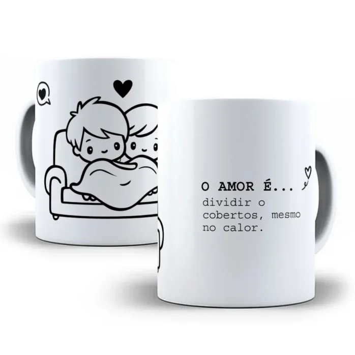 Artes Editáveis de Canecas Amorosas para Namorados