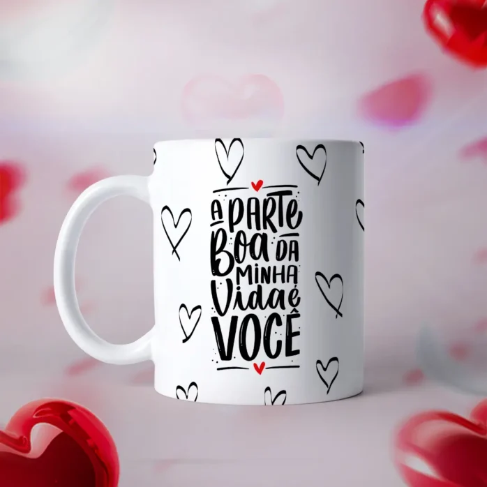 Artes em JPG para Personalizar Canecas de Namorados