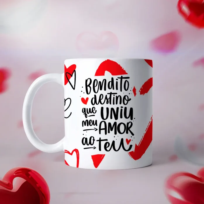 Artes em JPG para Personalizar Canecas de Namorados