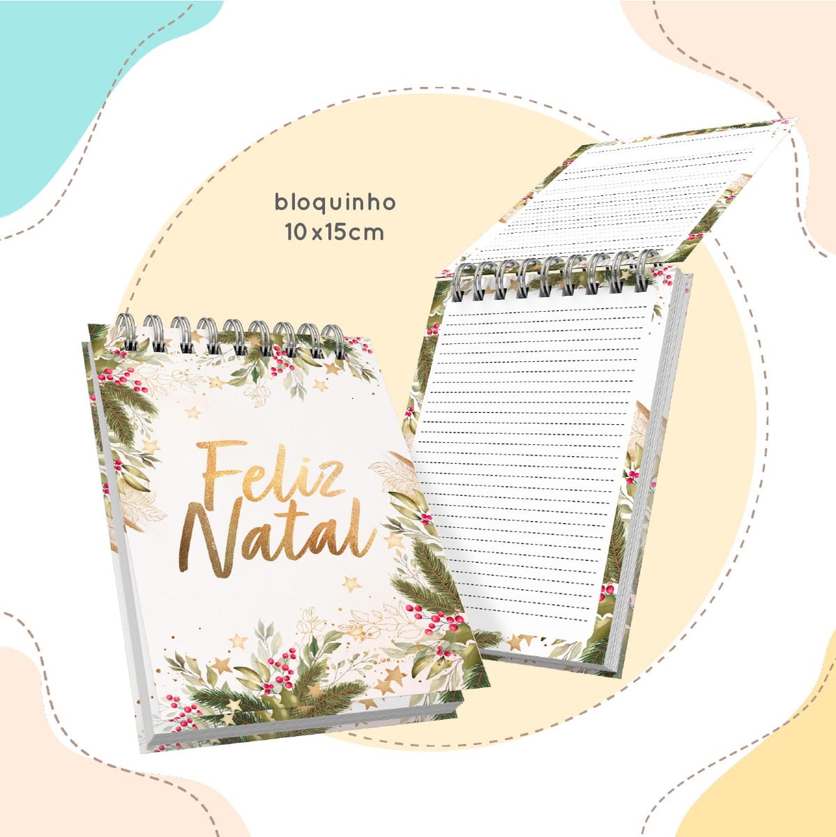 Artes Natalinas para Bloquinhos de Anotações Kit Digital 2 Artes Natalinas para Bloquinhos de Anotações Kit Digital