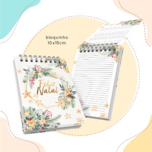 Artes Natalinas para Bloquinhos de Anotações Kit Digital
