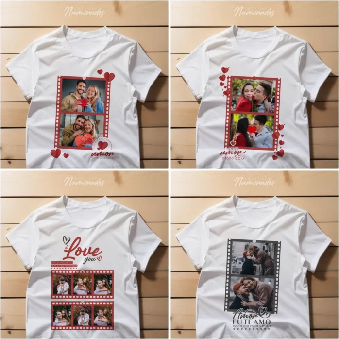 Artes Prontas para Canecas e Camisas - Amor e Carinho