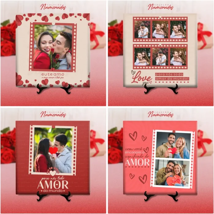 Artes Prontas para Canecas e Camisas - Amor e Carinho