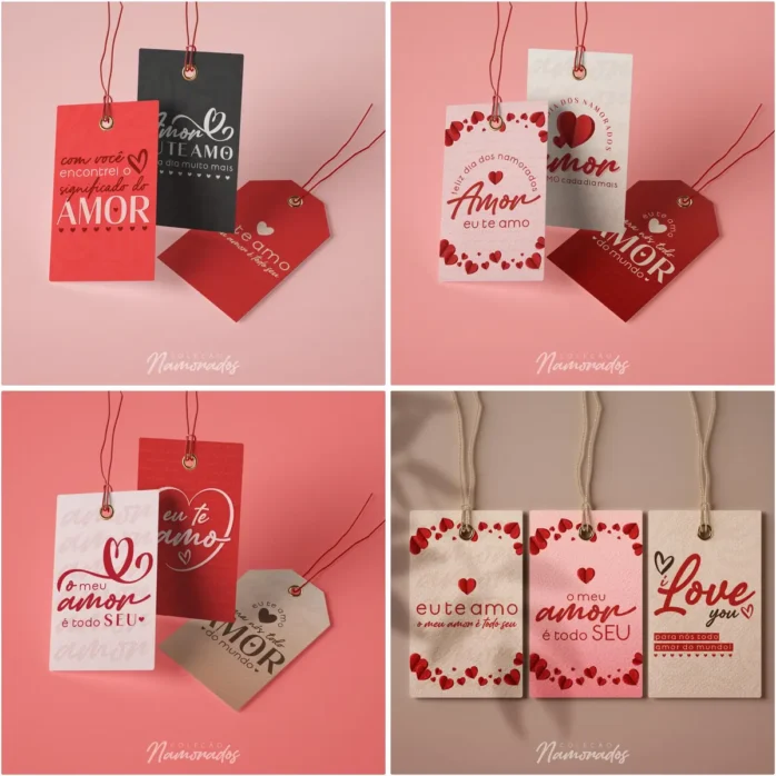 Artes Prontas para Canecas e Camisas - Amor e Carinho