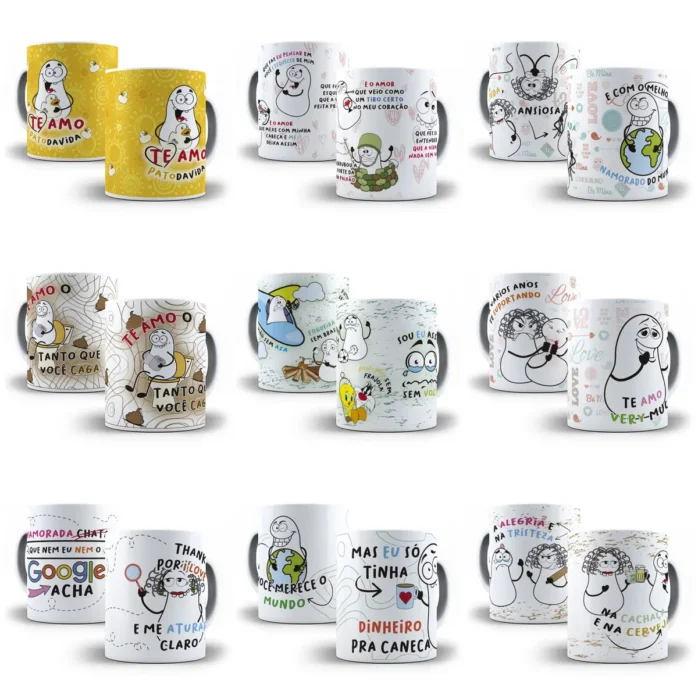 Artes Românticas Flork para Canecas - Dia dos Namorados