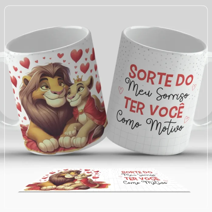 Artes Românticas p/ Sublimação Canecas - Dia dos Namorados