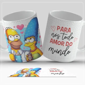 Artes Românticas p/ Sublimação Canecas - Dia dos Namorados