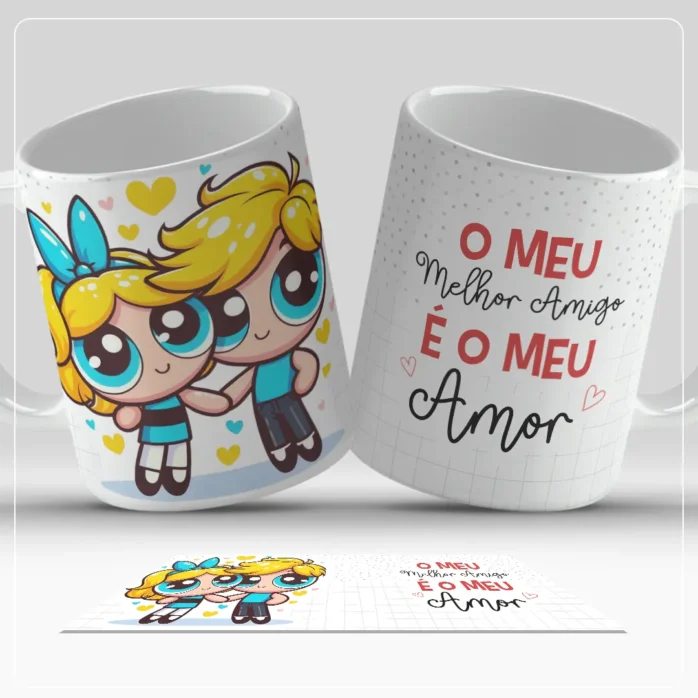 Artes Românticas p/ Sublimação Canecas - Dia dos Namorados