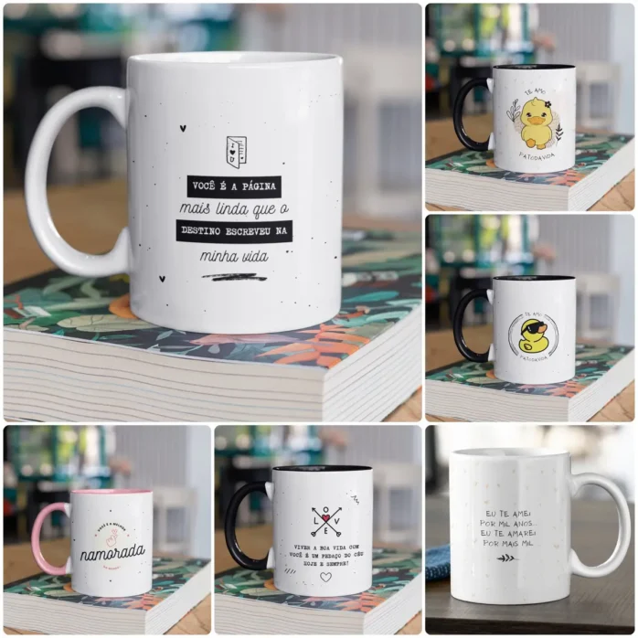 Artes Românticas para Canecas - Dia dos Namorados