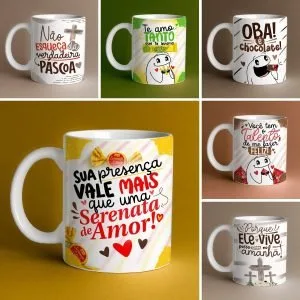 Artes Sublimação Caneca Flork Pásca Frases E Ilustrações 17 Artes Sublimação Caneca Flork Pásca Frases E Ilustrações