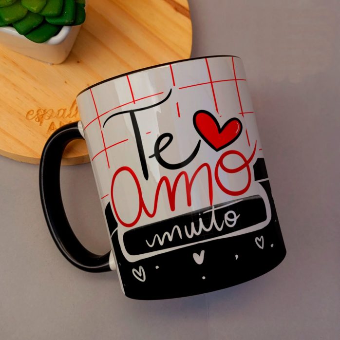 Artes Sublimação Caneca Namorados Frases Love Amor Paixão