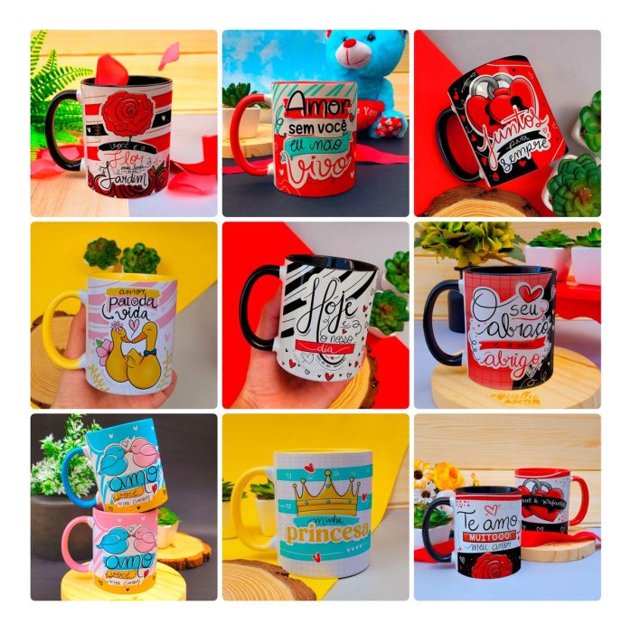 Artes Sublimação Caneca Namorados Frases Love Amor Paixão