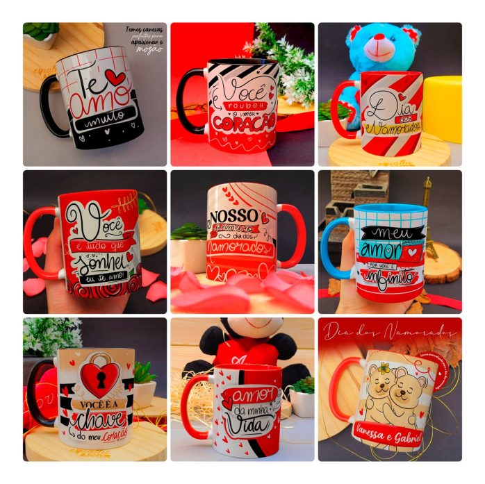 Artes Sublimação Caneca Namorados Frases Love Amor Paixão