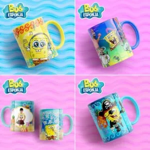 Artes Sublimação Caneca Personagem Infantil Bob Esponja Psd 14 Artes Sublimação Caneca Personagem Infantil Bob Esponja Psd