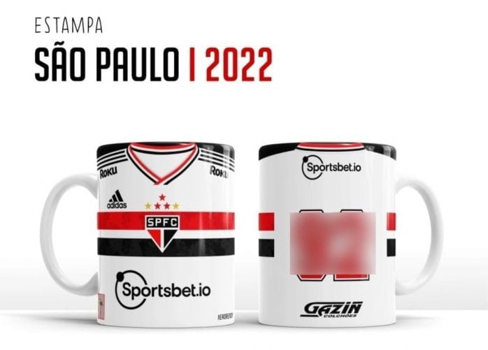 Artes Sublimação Canecas Times Futebol Tema Camisetas