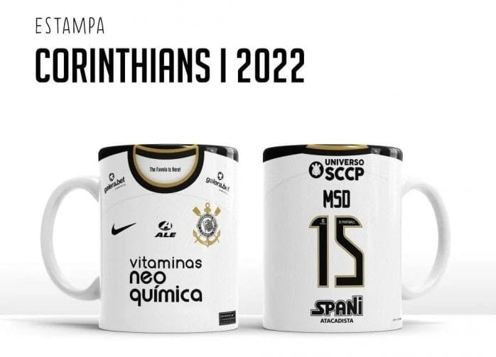 Artes Sublimação Canecas Times Futebol Tema Camisetas