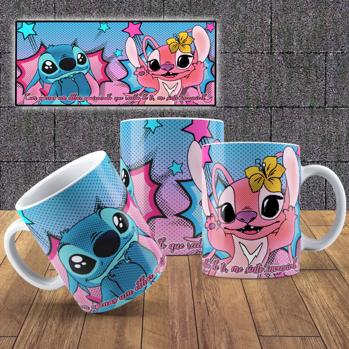 Artes PNG Stitch e Angel para Sublimação Dia dos Namorados 3 Artes PNG Stitch e Angel para Sublimação Dia dos Namorados - Imagem 3