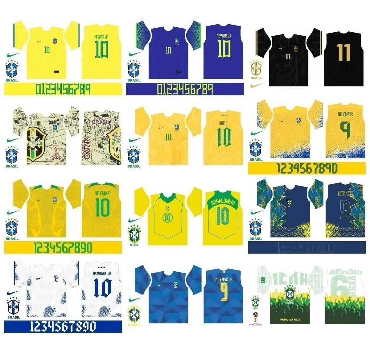 Artes Sublimar Camisa Brasil Copa Mundo 2022 Editável Corel