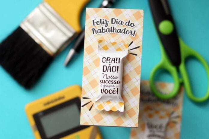 Balinhas e Card Dia do Trabalhador