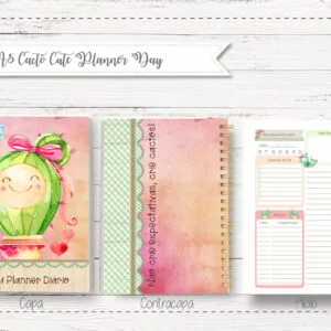 Bloco A5 Cacto Cute Planner Day 13 Bloco A5 Cacto Cute Planner Day
