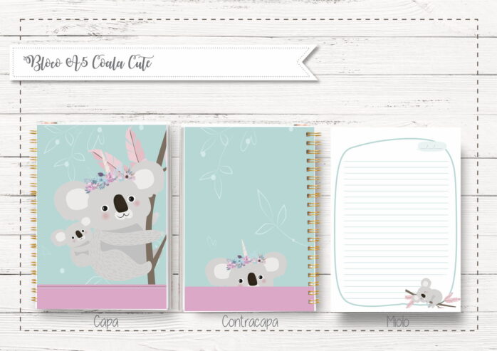 Bloco A5 Coala Cute