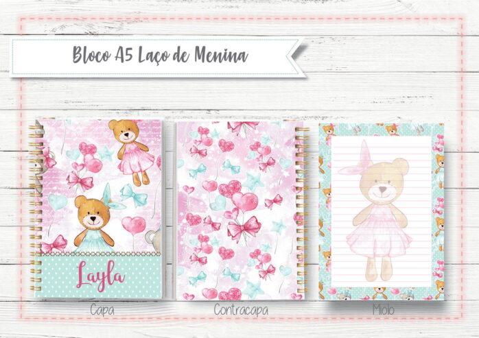Bloco A5 Laço de Menina