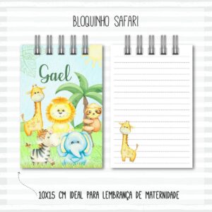 Bloquinho 10x15 Safari Menino