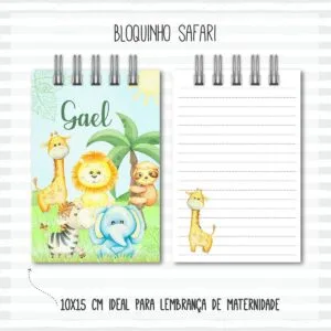 Bloquinho 10x15 Safari Menino